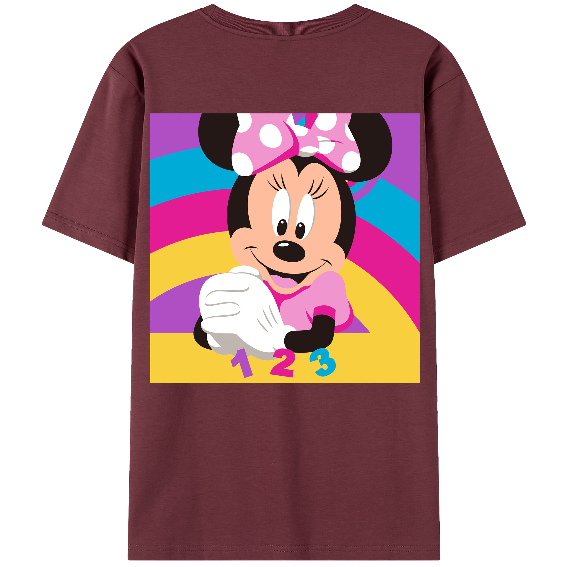 （画像用） ミッキーマウス Mickey Mouse 綿100％半袖Tシャツ（背面プリント）